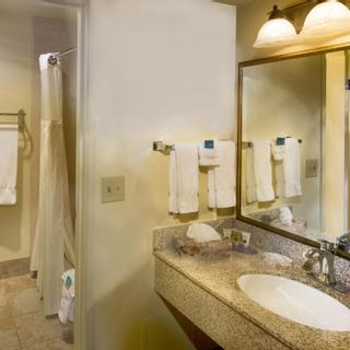 Best Western Plus Royal Oak Hotel | San Luis Obispo, California | Bathroom with sink and shower